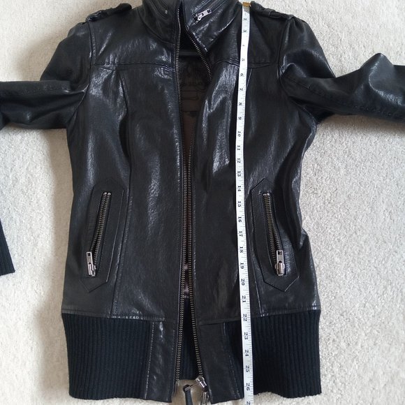 MACKAGE Nev Black Leather Jacket Coat - Picture 10 of 13